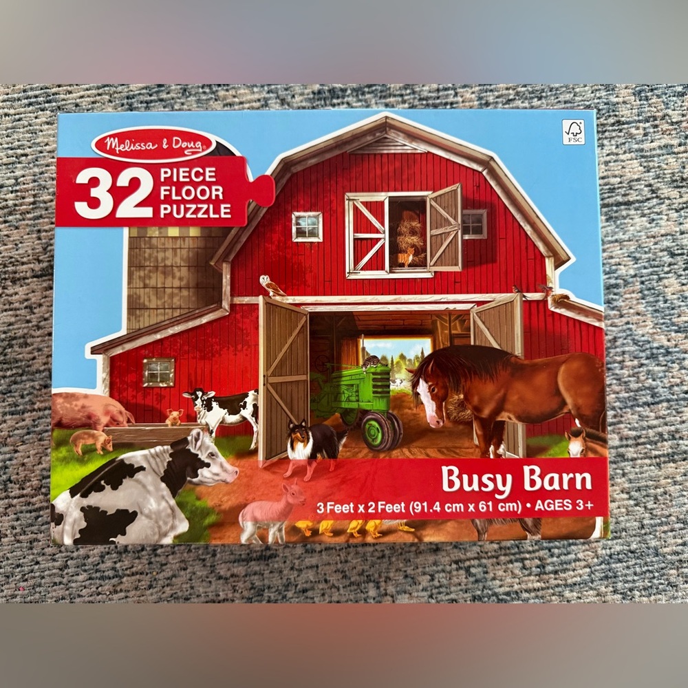 Melissa & Doug Busy Barn Red Puzzle